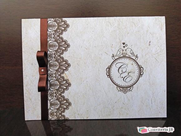 convite para casamento rustico
