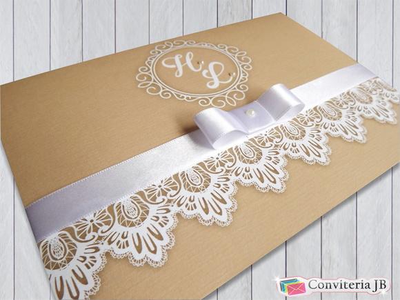 convite para casamento rustico