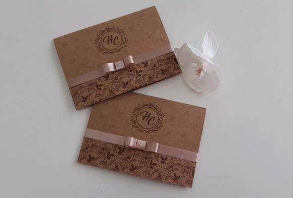 Convite para casamento rustico