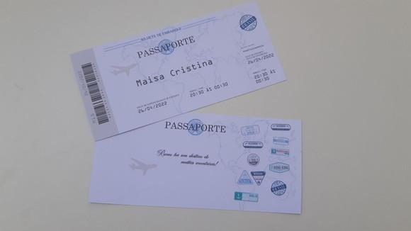 Convite Passaporte 15 anos