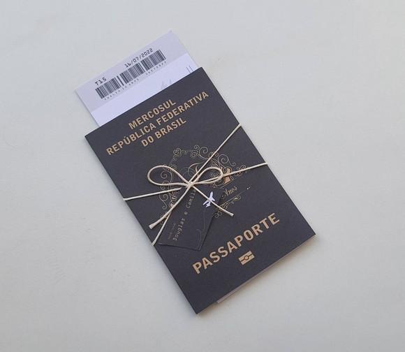 Convite Passaporte 15 anos