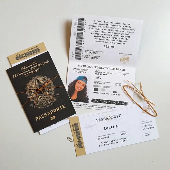 Convite Passaporte 15 Anos