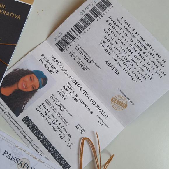 Convite Passaporte 15 Anos
