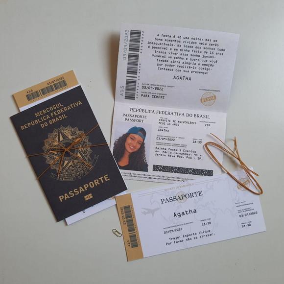 Convite Passaporte 15 Anos