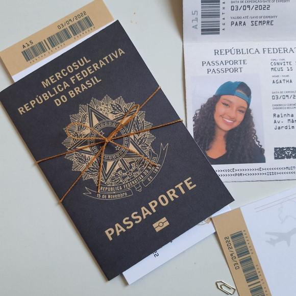 Convite Passaporte 15 Anos