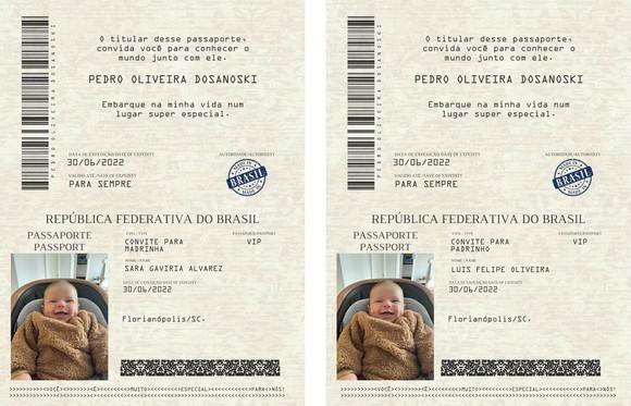 Convite Passaporte Batizado