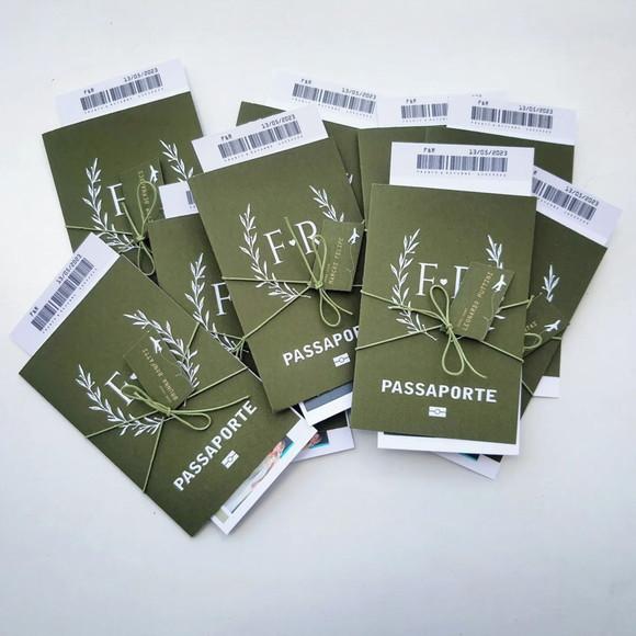 Convite Passaporte Madrinha e Padrinho