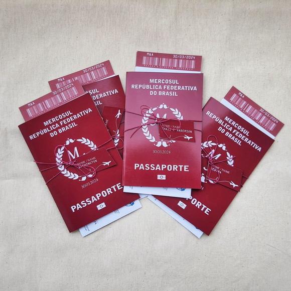 Convite Passaporte para Padrinhos