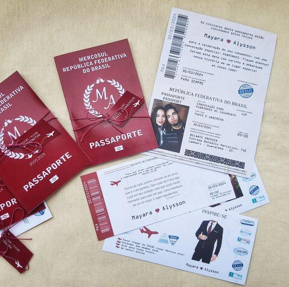 Convite Passaporte para Padrinhos