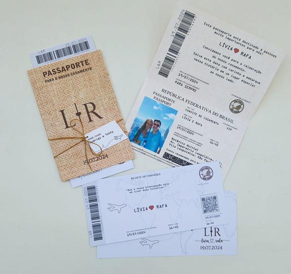 Convite Passaporte Rústico