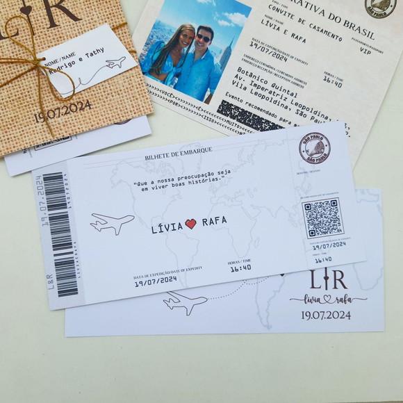 Convite Passaporte Rústico