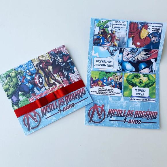 Convite Vingadores Promoção
