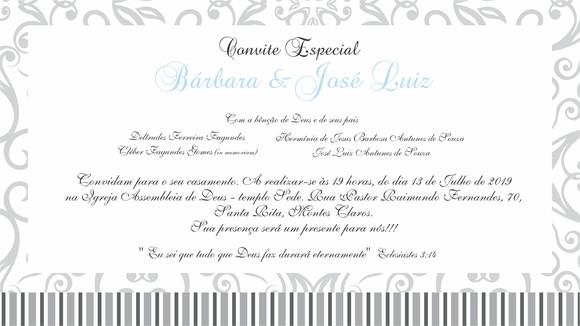 Convite Virtual Casamento