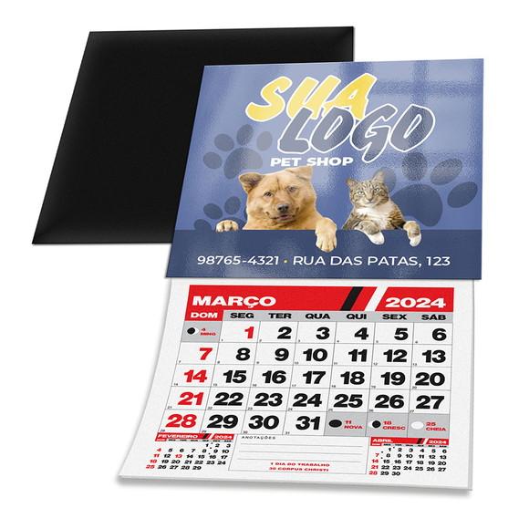Imã de Geladeira com Calendário Personalizado (45 Unidades)