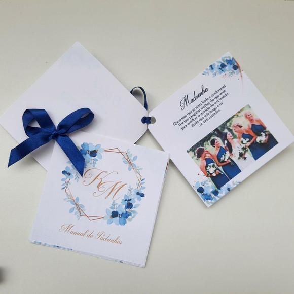 Kit Caixa Pulseira, Gravata e Manual de Padrinhos