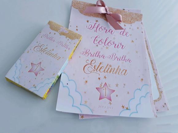 Kit Revista de Colorir com Giz