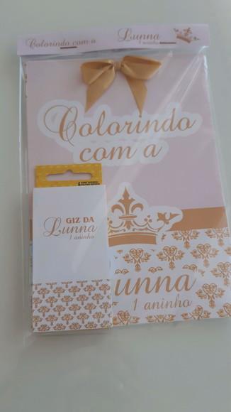 Kit Revista De Colorir Com Giz