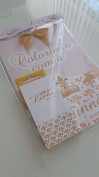 Kit Revista De Colorir Com Giz