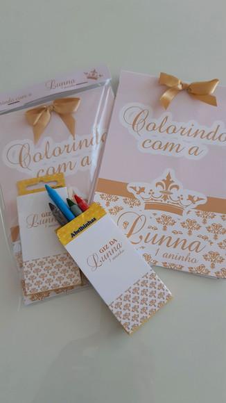 Kit Revista De Colorir Com Giz