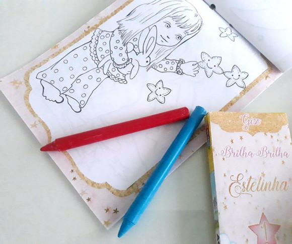 Kit Revista de Colorir com Giz