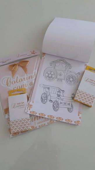Kit Revista De Colorir Com Giz