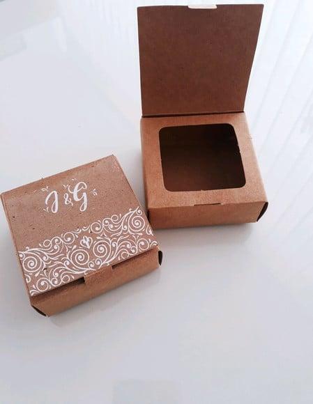LEMBRANÇA DE CASAMENTO- Caixinha kraft