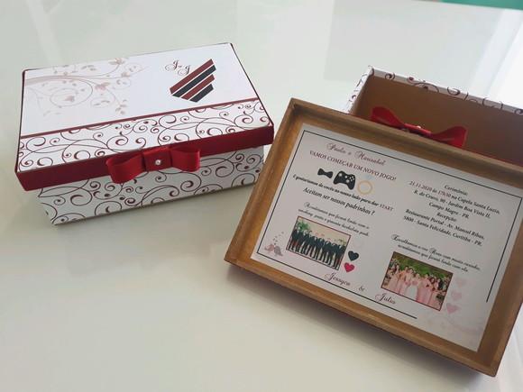 Lembrança para padrinhos caixa