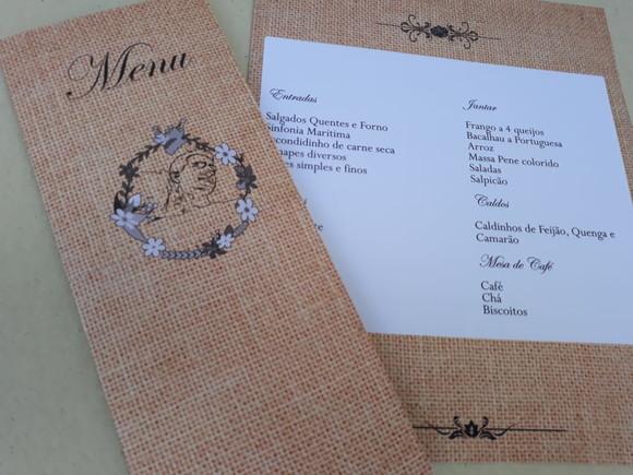menu casamento rustico