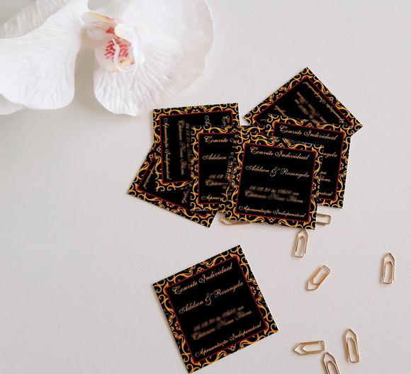 Mini Convite Preto