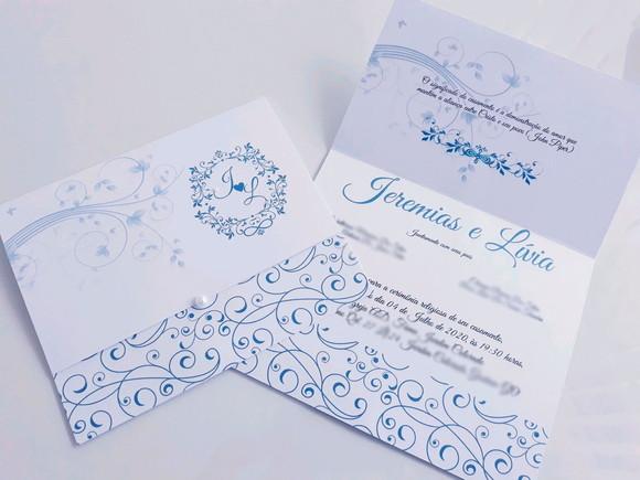 Papel Grosso Convite de Casamento Simples