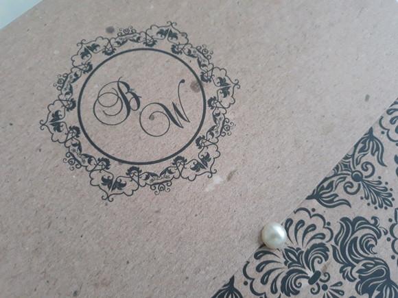 Papel Grosso Convite de Casamento Simples