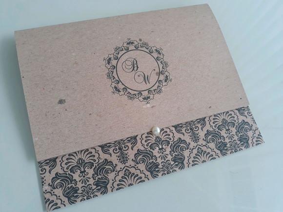 Papel Grosso Convite de Casamento Simples