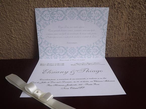 PAPEL GROSSO Convite de Casamento