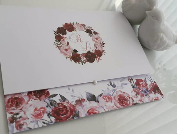 Papel Grosso Convite de Casamento Simples