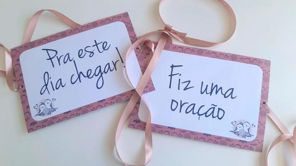 Placa para Cadeira de noivos