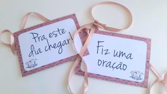 Placa para Cadeira de noivos