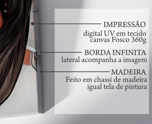 Quadro Personalizado Aquarela Premium Tecido Canvas