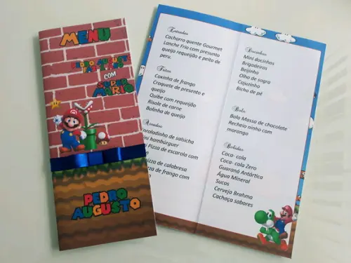 Cardápio- MENU DE MESA