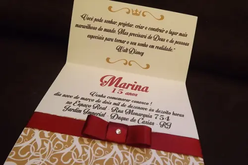 Convite 15 Anos Brasão - Mini
