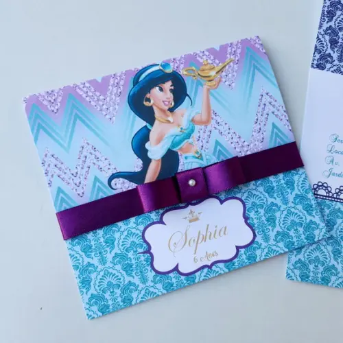 Convite Aladim Jasmine Promoção
