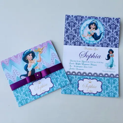 Convite Aladim Jasmine Promoção