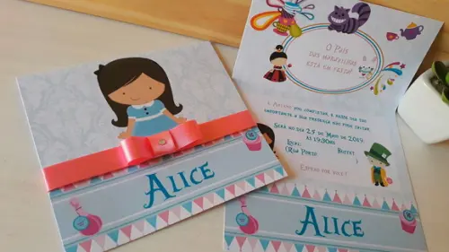 Convite ALICE NO PAIS DAS MARAVILHAS