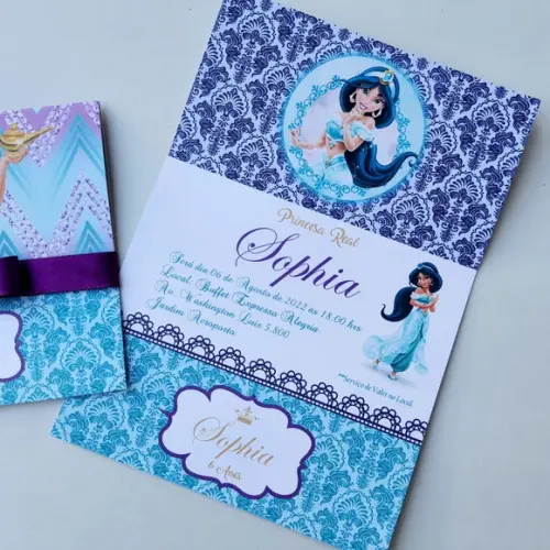 Convite Aladim Jasmine Promoção