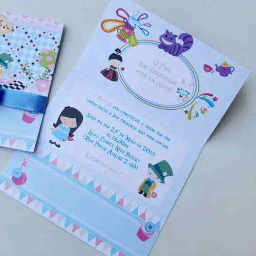 Convite Alice No País Das Maravilhas Promoção