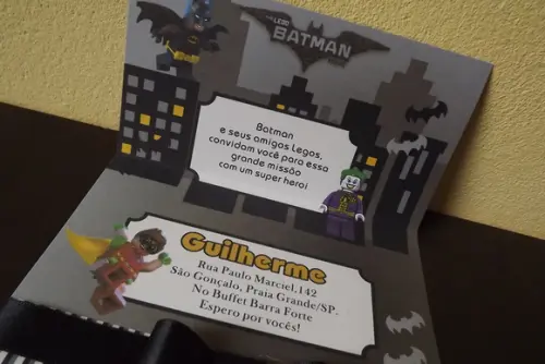 Convite Batman Lego