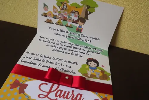 Convite Branca de Neve