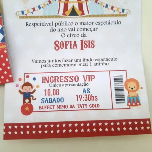 Convite Circo Menina