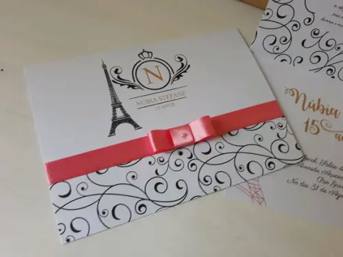Convite de 15 Anos Paris