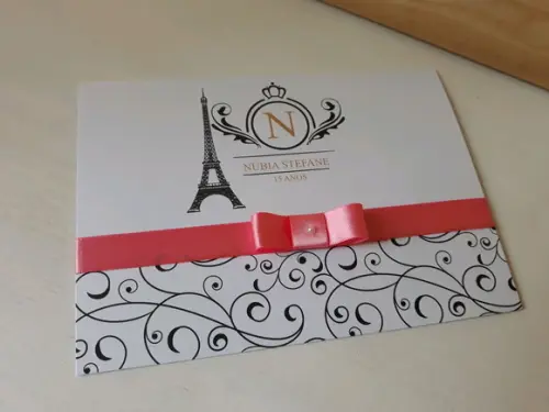 Convite de 15 Anos Paris