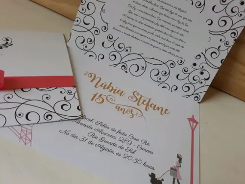 Convite de 15 Anos Paris